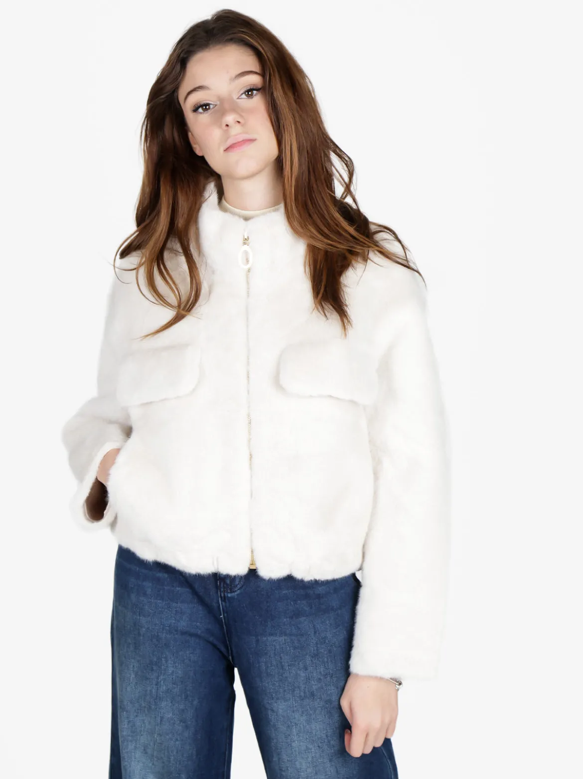 Solada Giacca donna oversize in pelliccia sintetica