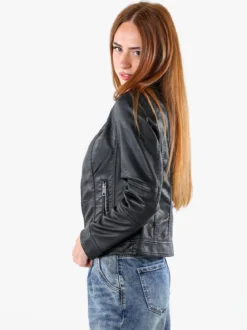 Solada Giacca in ecopelle da donna - nero