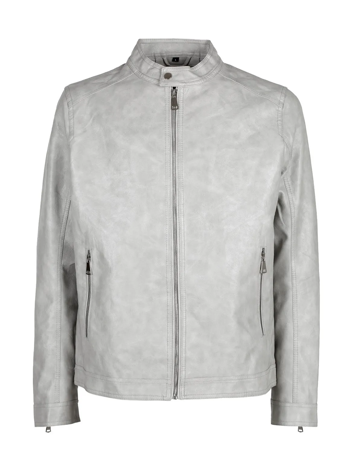 Solada Giacca in ecopelle da uomo con zip