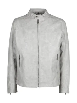 Solada Giacca in ecopelle da uomo con zip