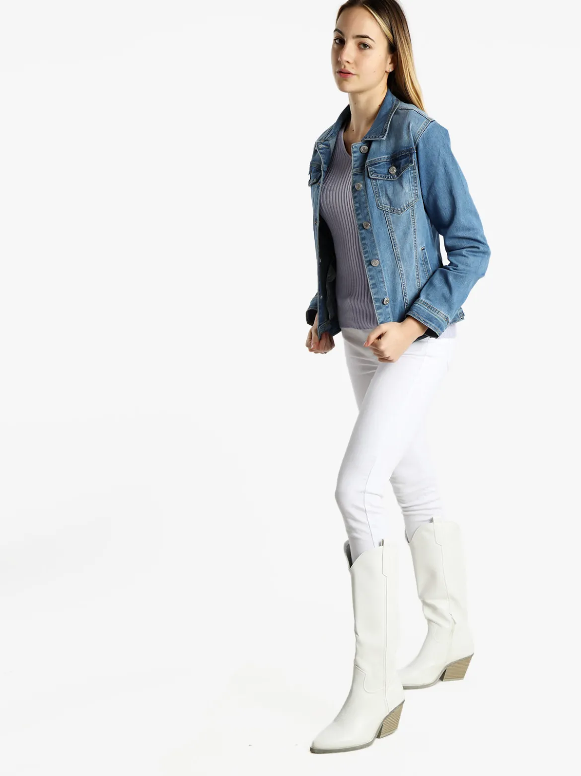 Solada Giacca in jeans da donna taglie grandi