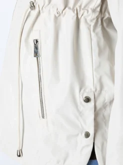 Solada Giacca leggera da donna reversibile con cappuccio e zip - panna