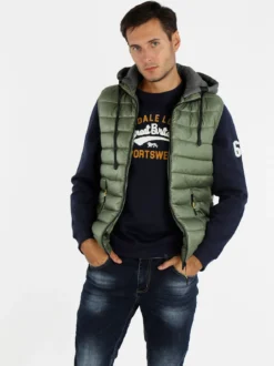 Solada Giacca smanicata uomo con cappuccio