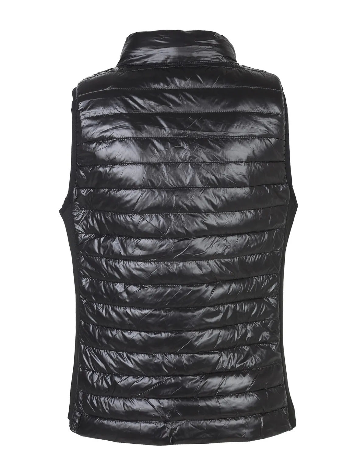Solada Gilet donna effetto piumino con zip taglie grandi - nero