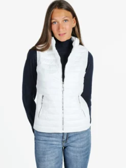 Solada Gilet donna imbottito con chiusura zip - bianco