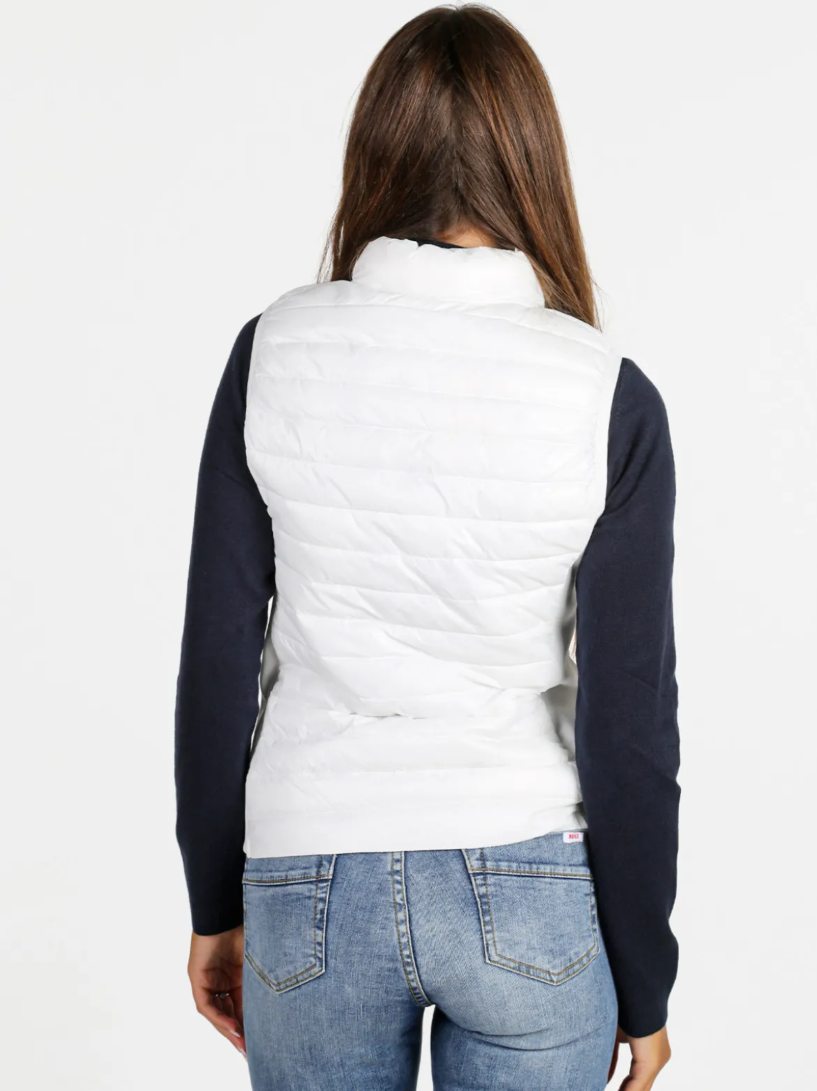 Solada Gilet donna imbottito con chiusura zip - bianco