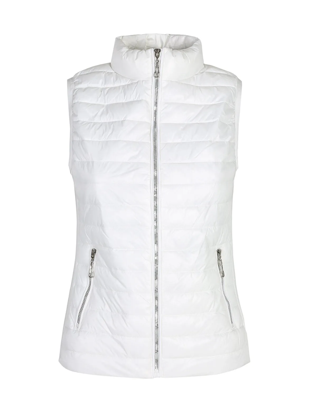 Solada Gilet donna imbottito con chiusura zip - bianco