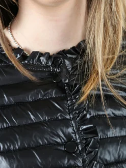 Solada Giubbino donna 100 grammi con rouches e bottoni - nero