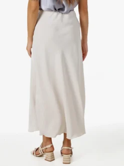 Solada Gonna lunga da donna con elastico in vita - beige