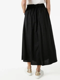 Solada Gonna midi da donna in cotone - nero