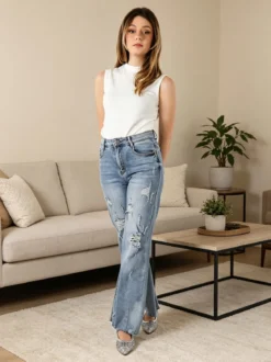 Solada Jeans balloon da donna con strappi - jeans