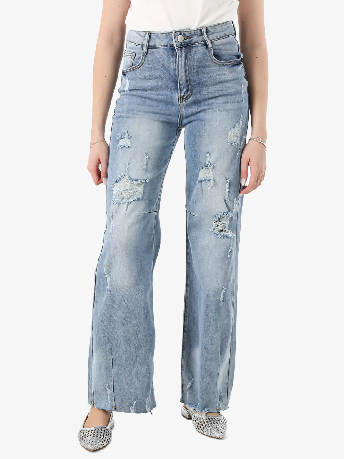 Solada Jeans balloon da donna con strappi - jeans