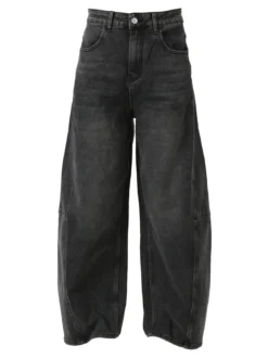 Solada Jeans donna baggy - nero