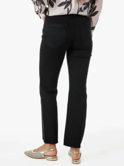 Solada Jeans donna cropped con finale taglio laser - nero