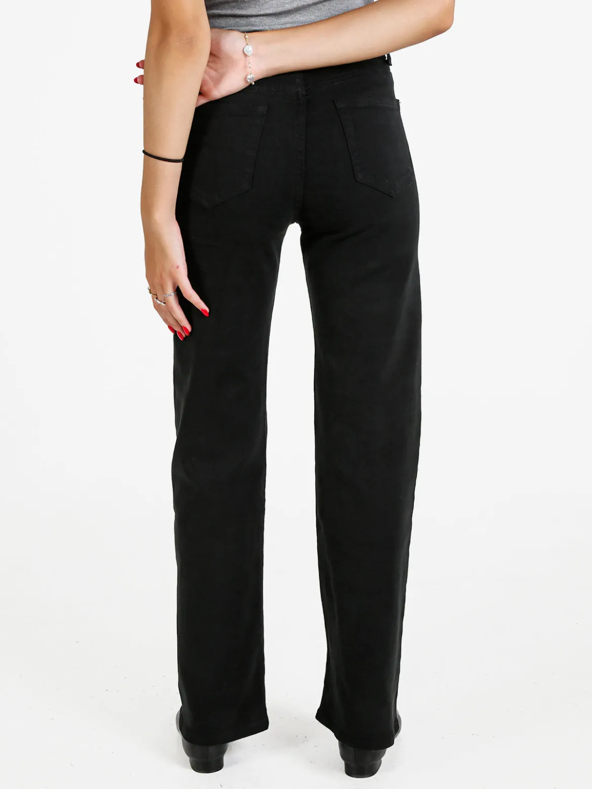 Solada Jeans donna mom fit - nero