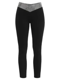 Solada Leggings eleganti donna con borchie luccicanti