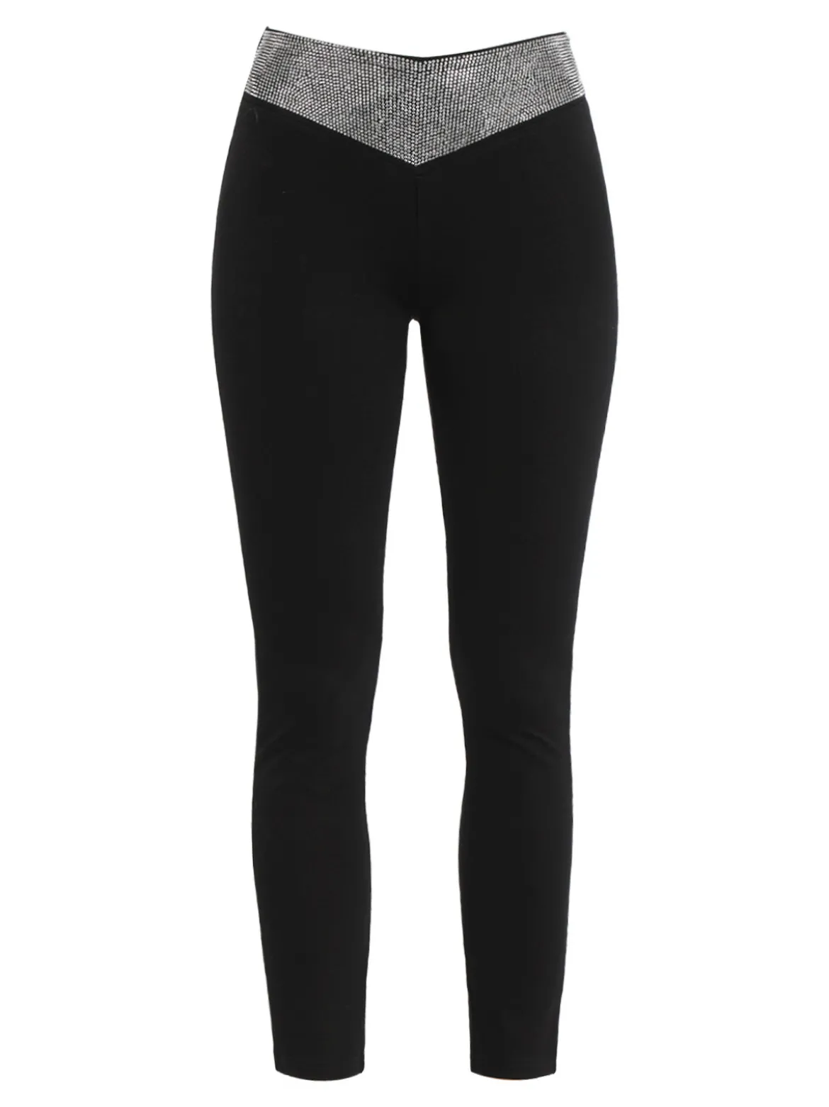 Solada Leggings eleganti donna con borchie luccicanti