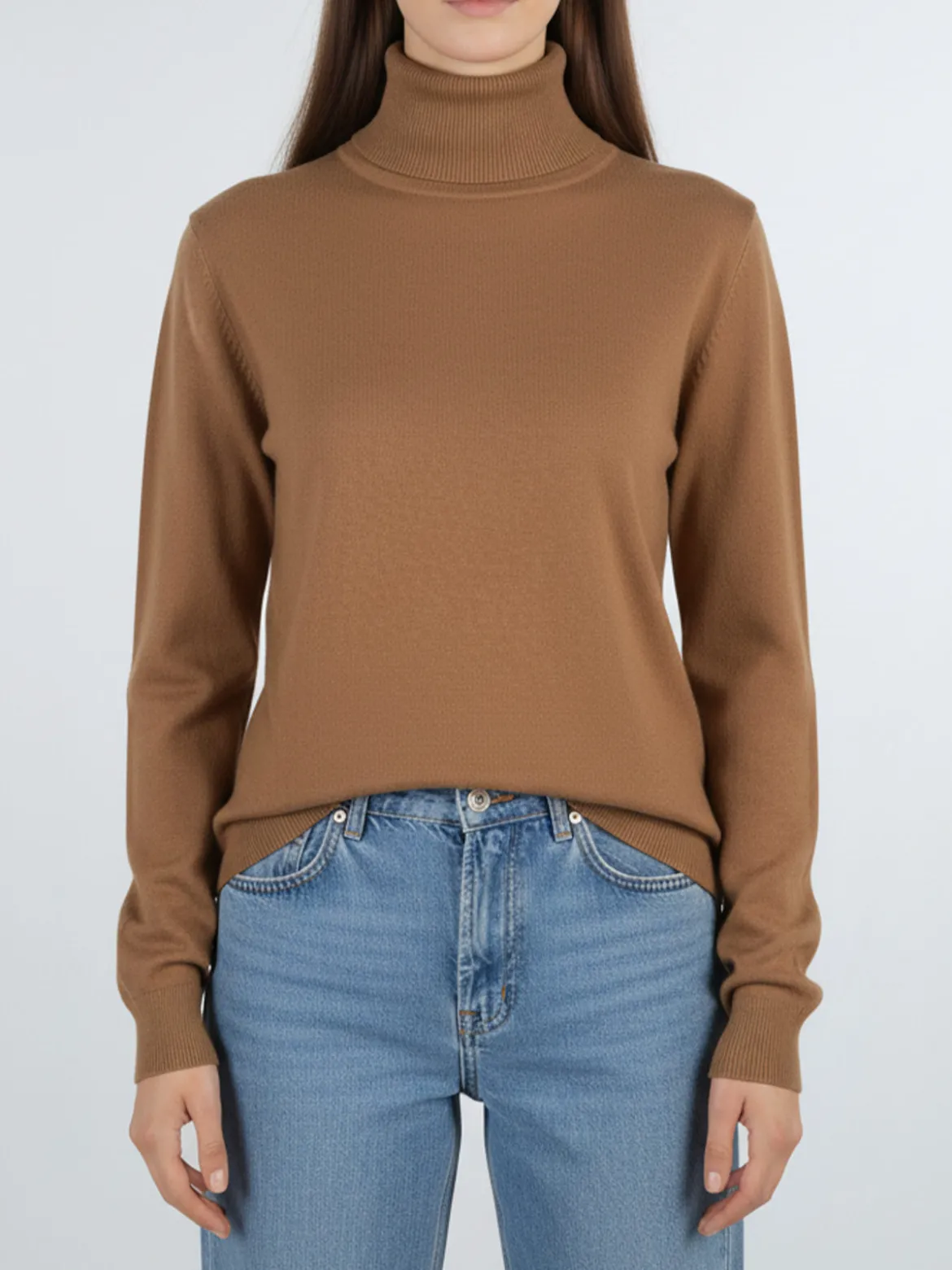 Solada Maglia dolcevita da donna - cammello