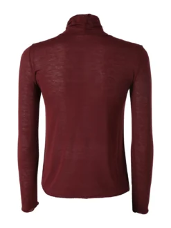 Solada Maglia dolcevita da donna in misto cashmere a maniche lunghe - bordeaux
