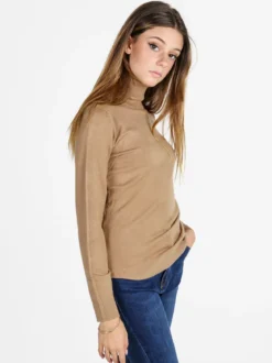 Solada Maglia donna dolcevita - cammello