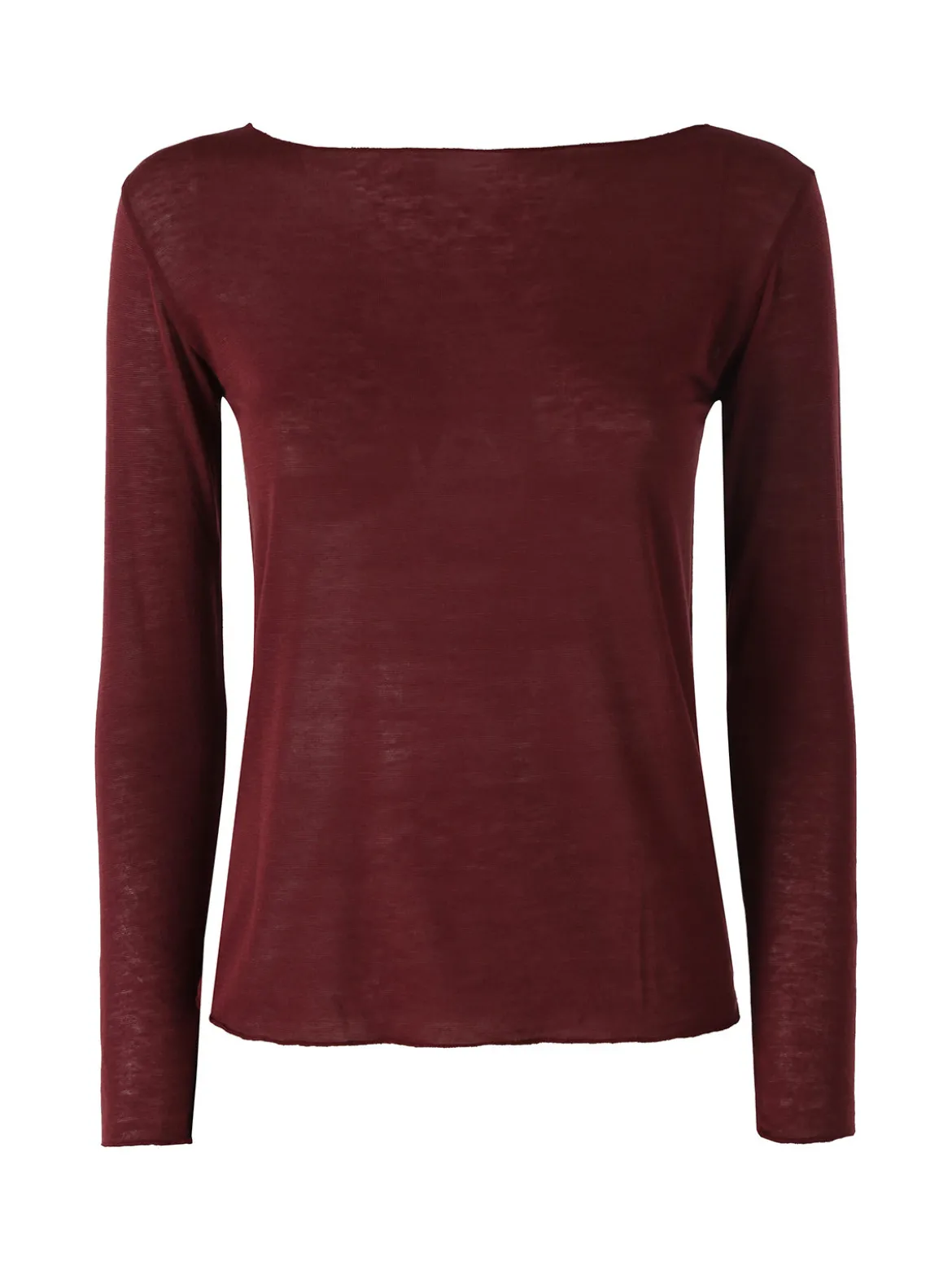 Solada Maglia donna in misto cashmere a maniche lunghe - bordeaux