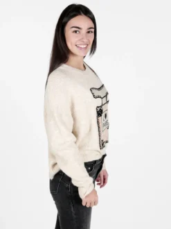 Solada Maglione donna oversize con spalle cadenti