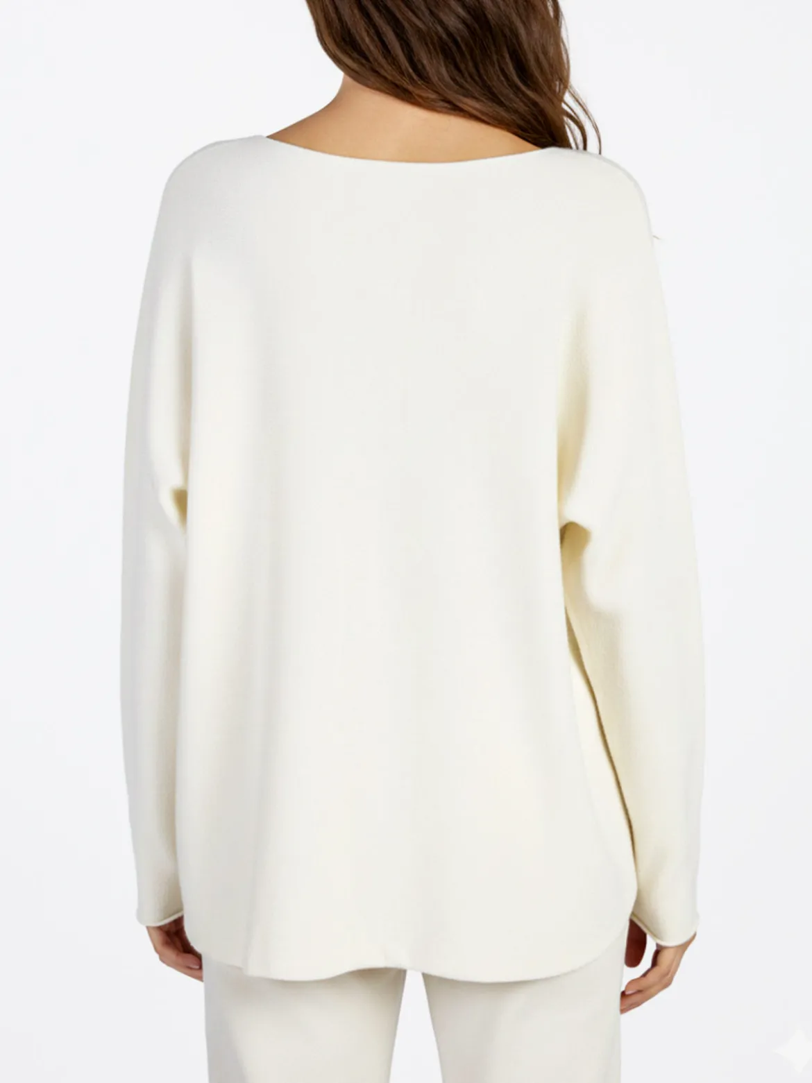 Solada Maxi maglia donna oversize tinta unita - panna