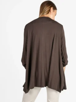Solada Maxi t-shirt donna a maniche lunghe - moro