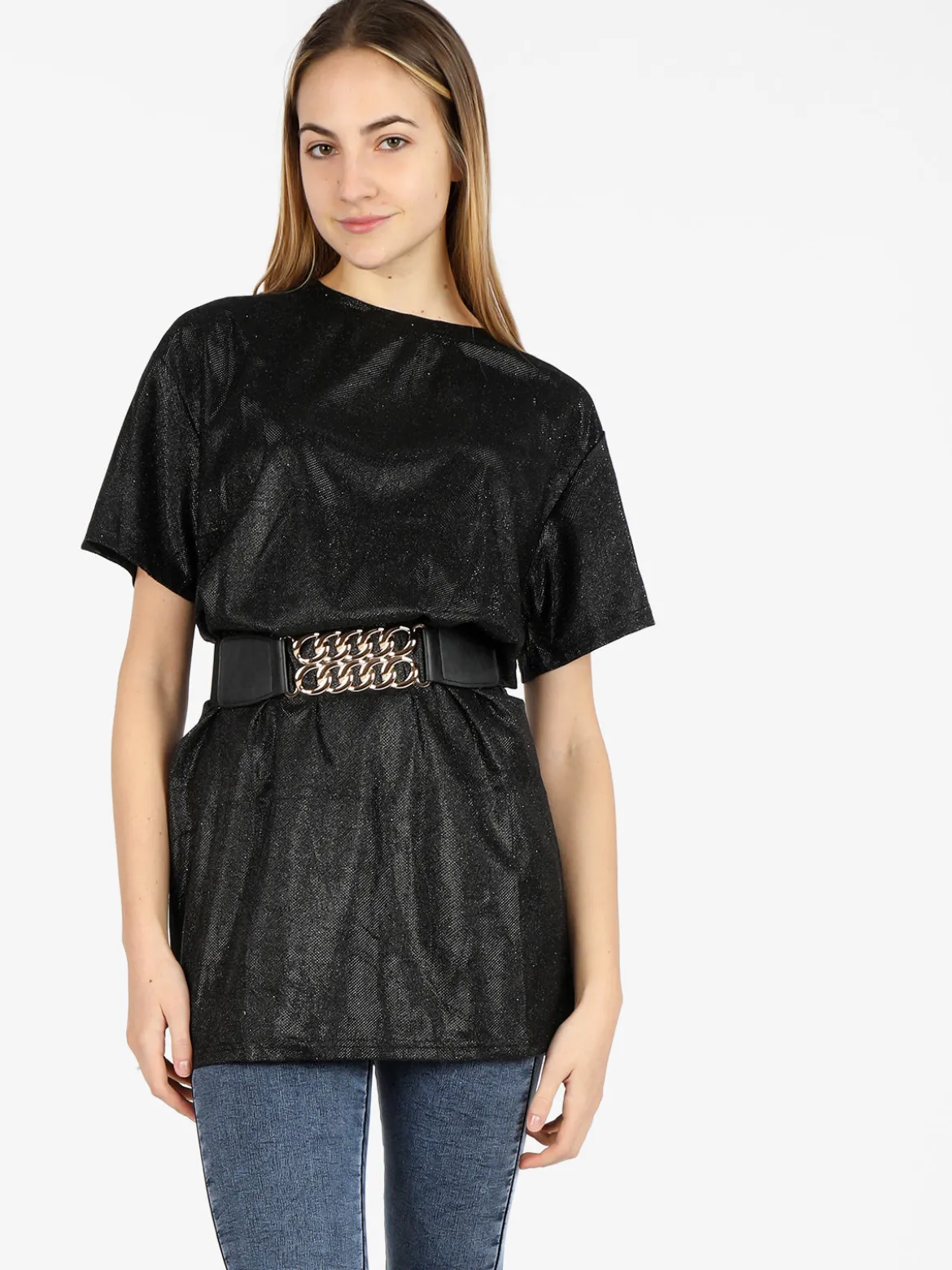Solada Maxi t-shirt donna con glitter