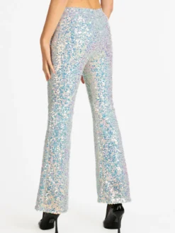 Solada Pantaloni a zampa con pailettes