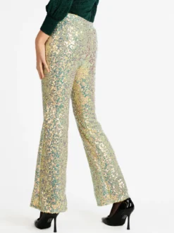 Solada Pantaloni a zampa con pailettes