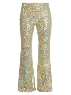 Solada Pantaloni a zampa con pailettes