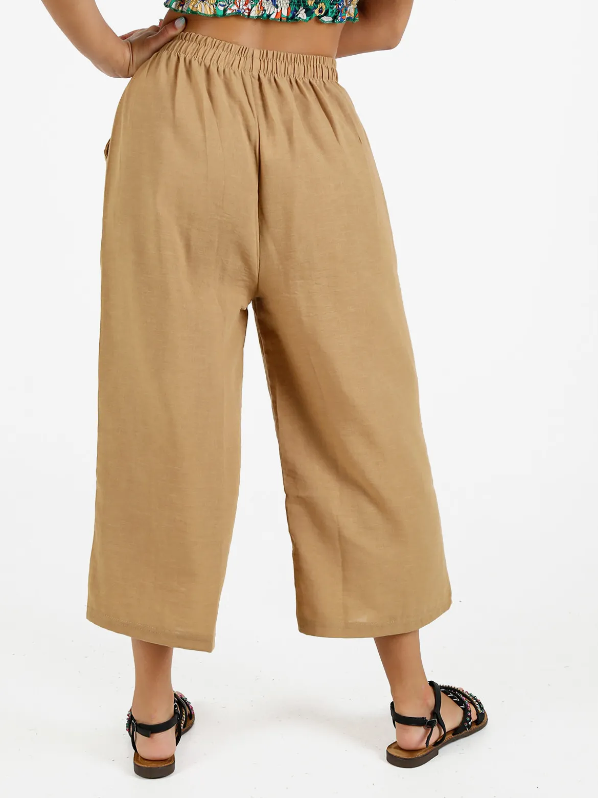 Solada Pantaloni cropped donna in misto cotone