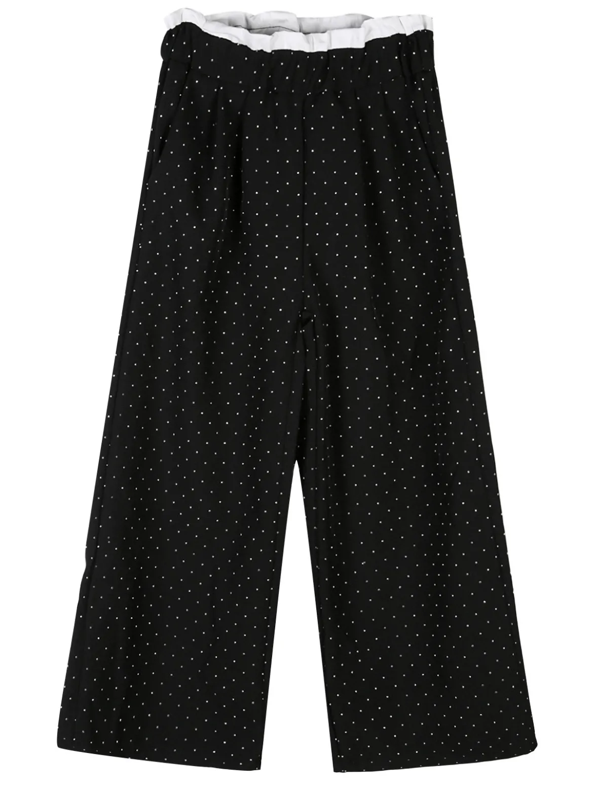Solada Pantaloni da bambina a gamba larga con strass