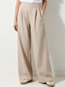 Solada Pantaloni da donna a gamba larga e dritta - beige