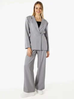 Solada Pantaloni da donna a gamba larga e dritta - grigio
