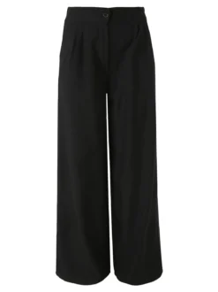 Solada Pantaloni da donna a gamba larga e vita alta - nero