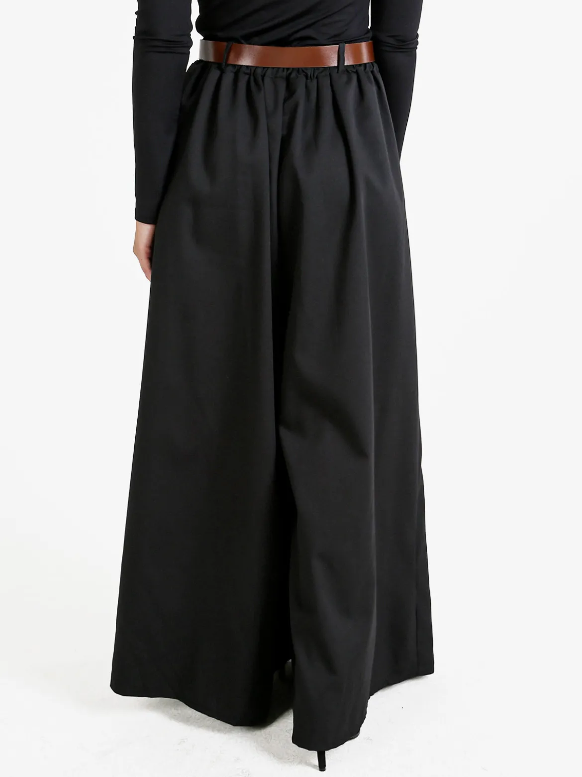 Solada Pantaloni donna a gamba larga con cintura - nero