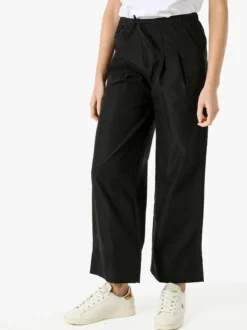 Solada Pantaloni donna a gamba larga con coulisse - nero