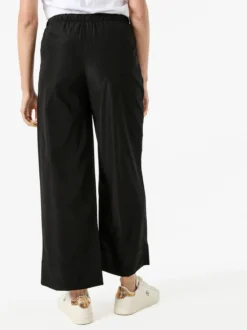Solada Pantaloni donna a gamba larga con coulisse - nero
