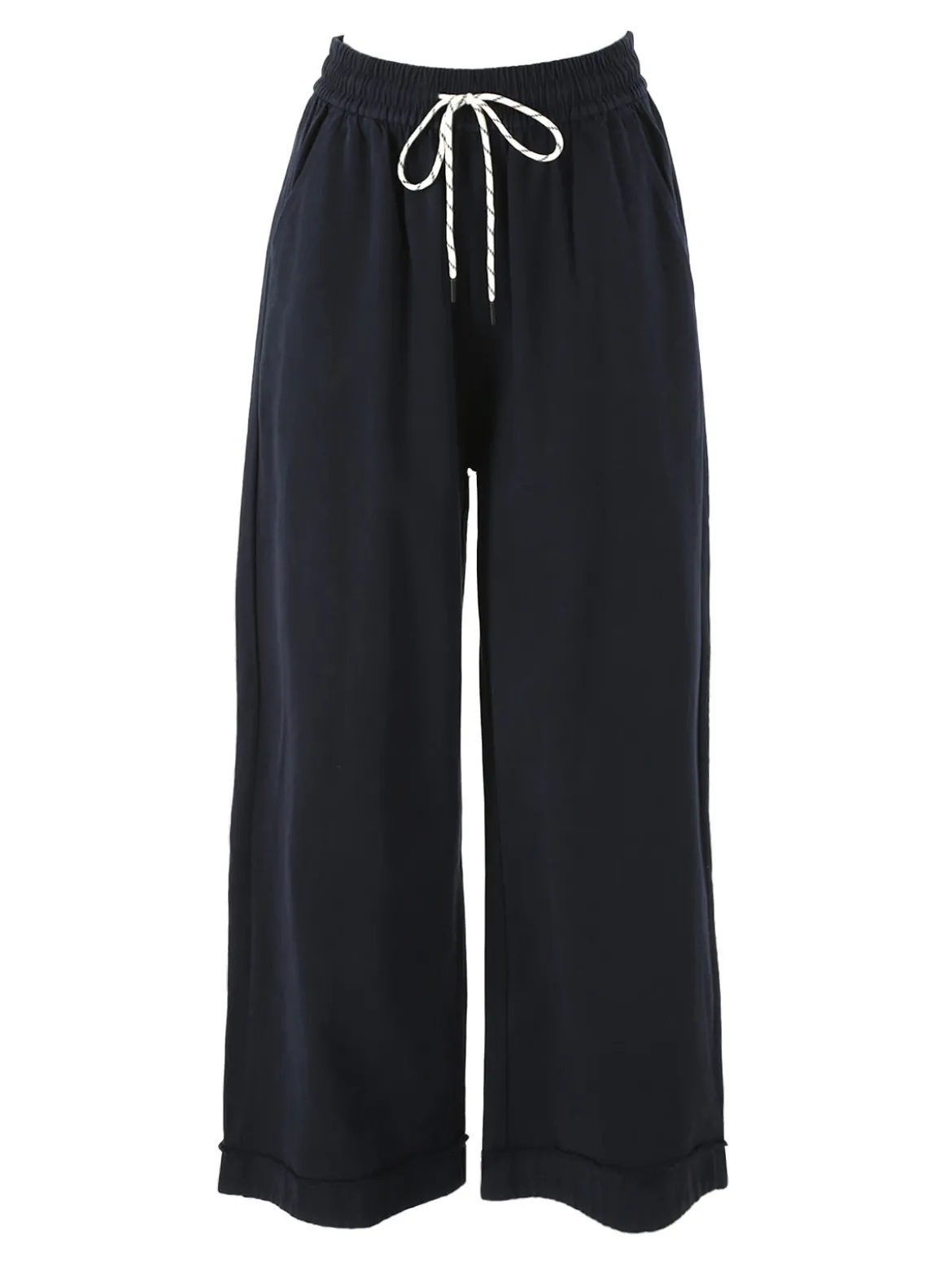 Solada Pantaloni donna a palazzo con coulisse - blu scuro
