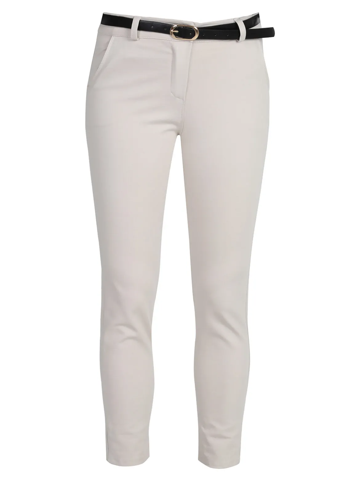 Solada Pantaloni donna a sigaretta con cintura - beige