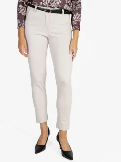 Solada Pantaloni donna a sigaretta con cintura - beige