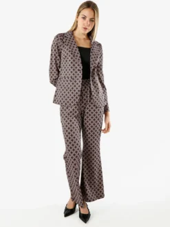 Solada Pantaloni donna a zampa con stampa geometrica - multicolore