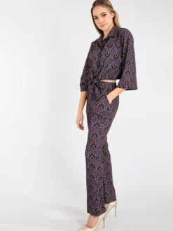 Solada Pantaloni donna a zampa con stampe