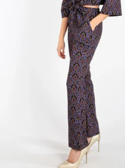 Solada Pantaloni donna a zampa con stampe