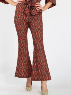 Solada Pantaloni donna a zampa con stampe