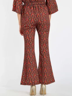 Solada Pantaloni donna a zampa con stampe