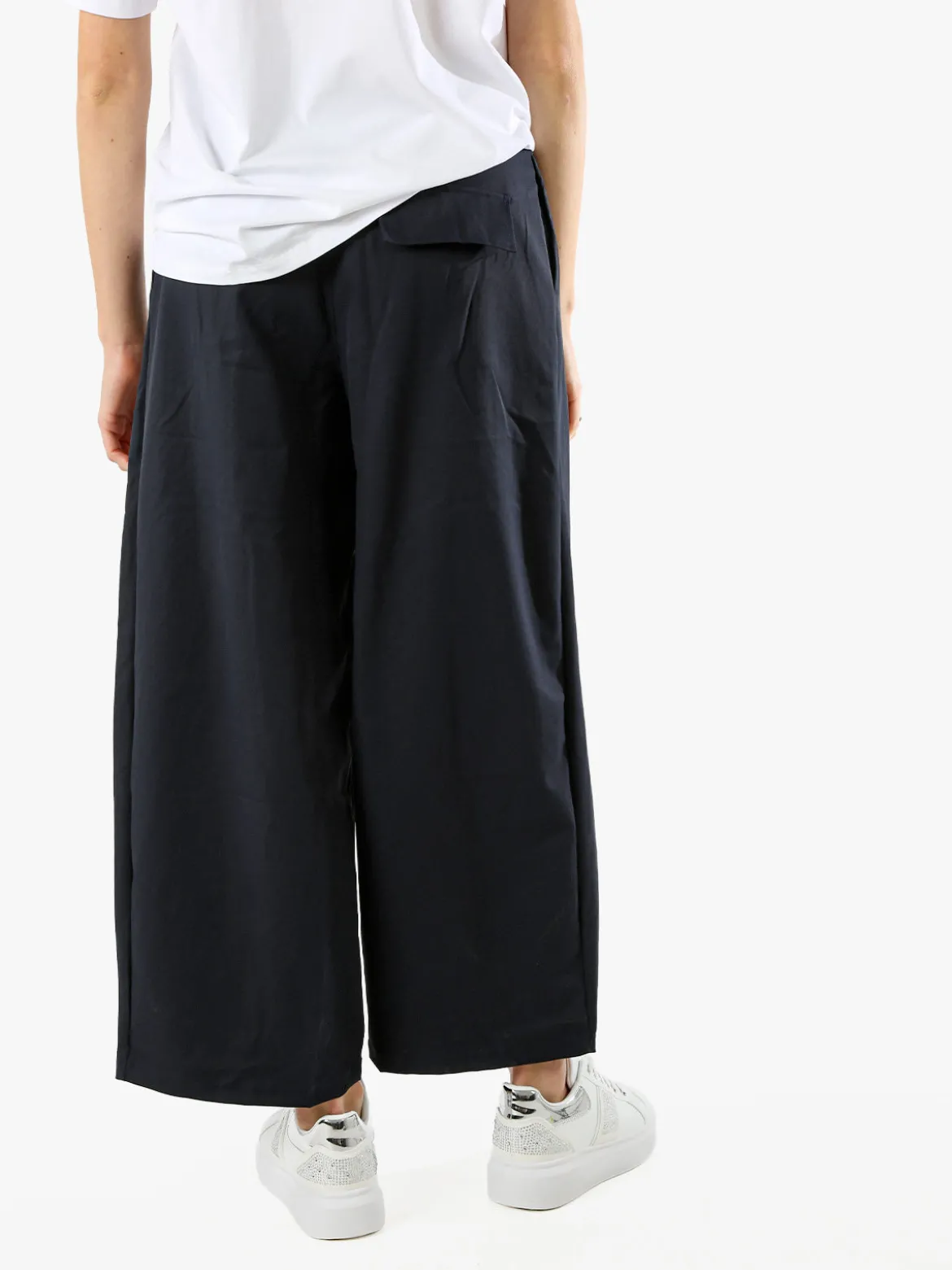 Solada Pantaloni donna barrell cropped - blu scuro