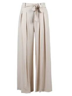 Solada Pantaloni donna con vita alta elastica e gamba larga